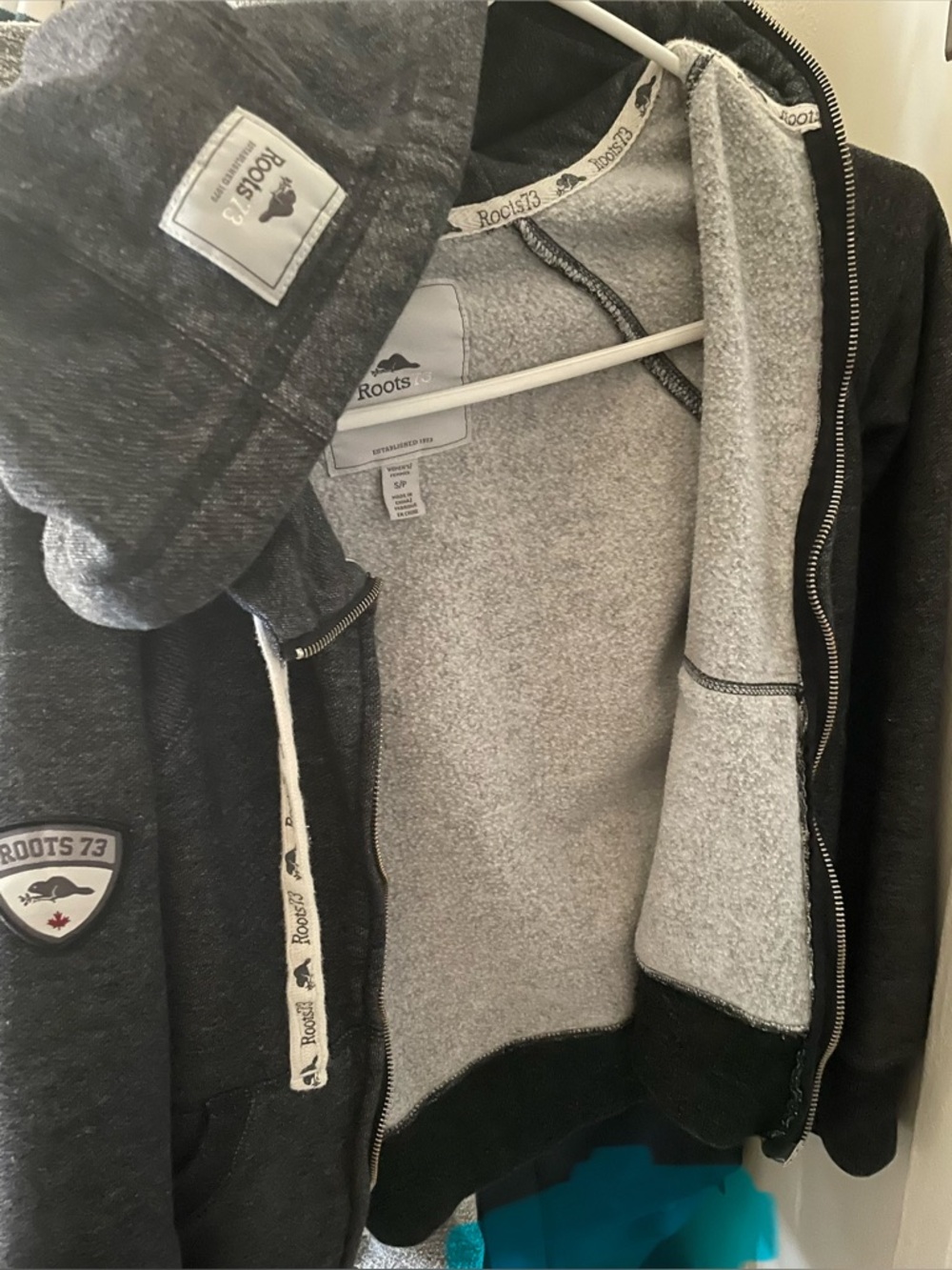 Roots73 Riverside Fleece Small Black Hoodie